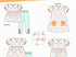 Watercolor girls pumpkin pant set