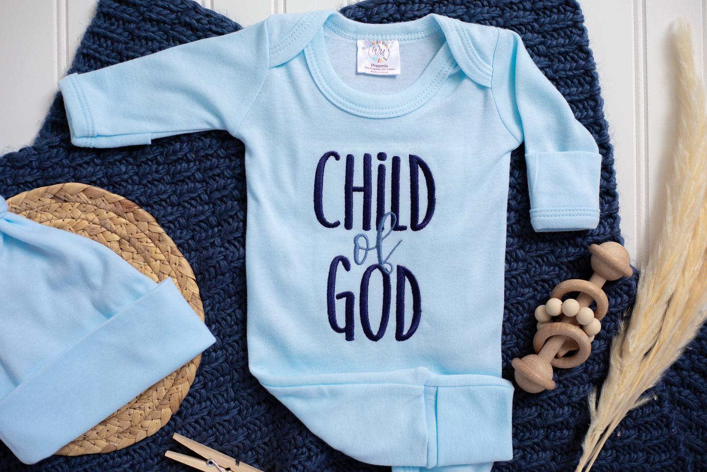 Baby Romper | Child Of God Blue