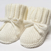 Knit baby booties
