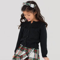 Black ruffle knit sweater