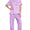 Acid wash pant set - purple