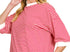 Red Striped 3/4 sleeve top