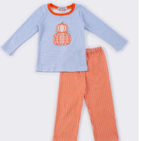 Striped pumpkin boys set