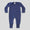 Navy baby romper with fold over hands & feet - INCLUDES EMBROIDERY NAME/MONOGRAM
