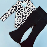 Leopard athletic girls pant set