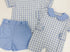 Blue plaid Peter Pan romper