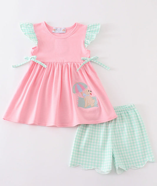 Pink puppy beach set