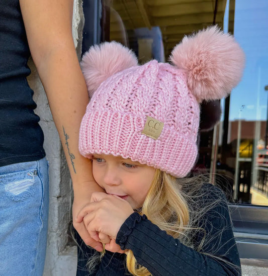 Double pom CC kids beanie