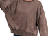 Acid wash oversized pullover - brown