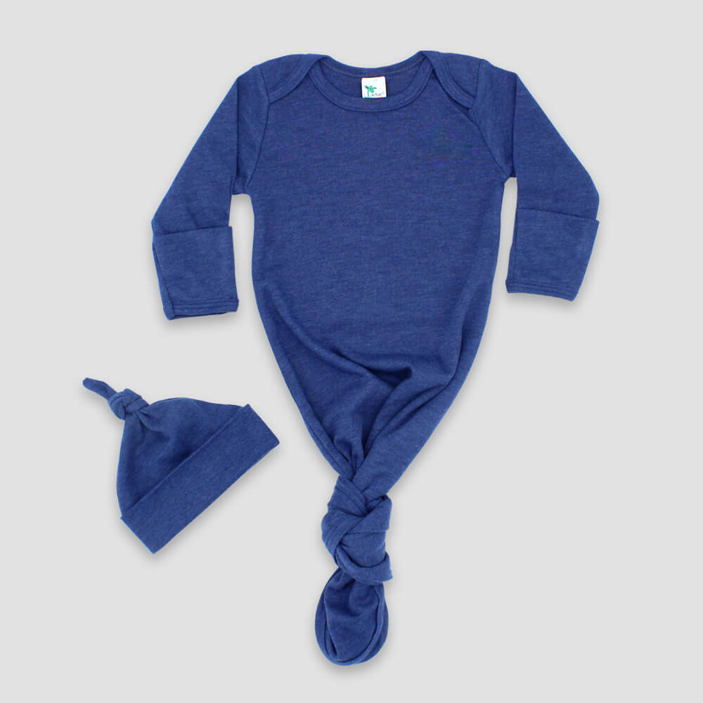 Knot gown & hat set- INCLUDES EMBROIDERY