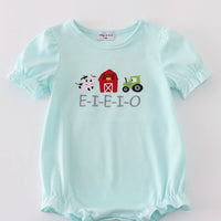 Blue ruffle EIEIO bubble