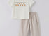 Pumpkin smocked pant set
