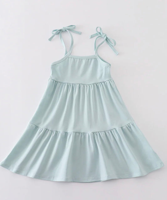 Blue tiered girls dress