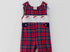 Smocked plaid Santa Jon Jon