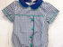 Navy plaid boys bubble