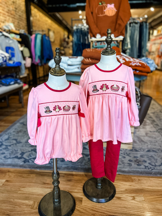 Pink thanksgiving romper