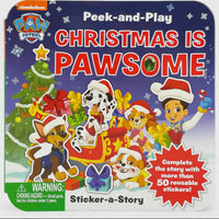 Christmas pawsome lift a flap sticker book