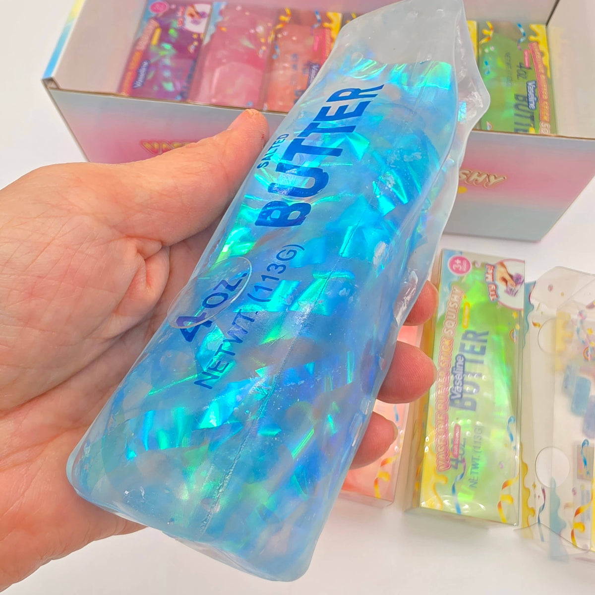 Vaseline Colorful Butter Stick Squishy - Coconut Oil Filled