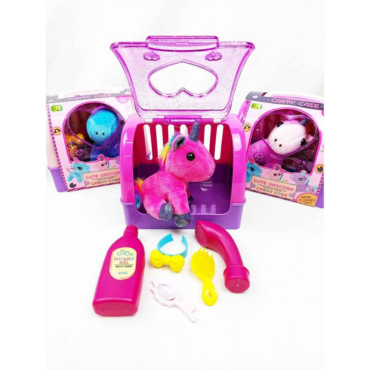 Unicorn Plush Toy With Carrier and Accessories