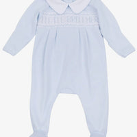 Little brother smocked footies