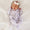 Lilac peterpan collar zipper footie