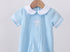 Blue cross embroidered romper