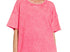 Acid wash French terry tee - fuchsia