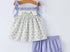 Purple floral smocked bloomer set
