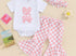 Lil Sis White Checkered Pant Set