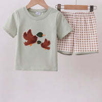 Mallard appliqué short set