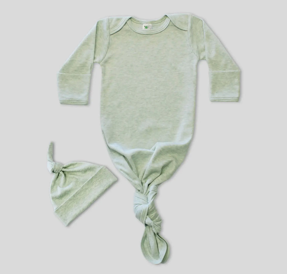 Knot gown & hat set- INCLUDES EMBROIDERY name/monogram