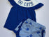 Go cats girls ruffle short set