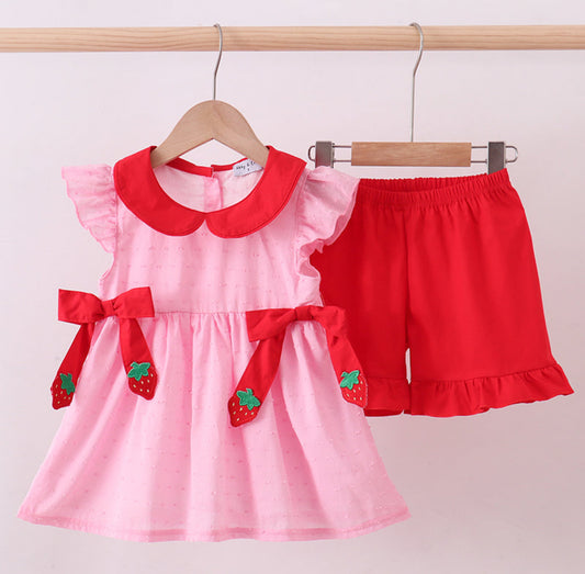 Strawberry pink short set