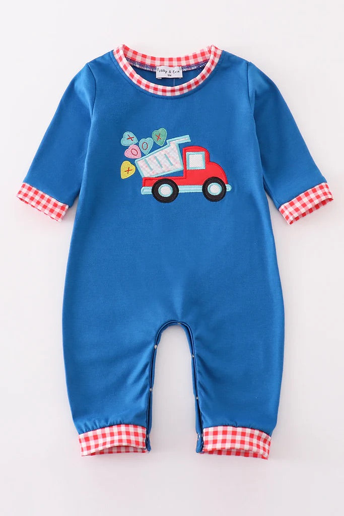 Heart dump truck romper