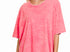 Acid wash boyfriend tee - fuchsia