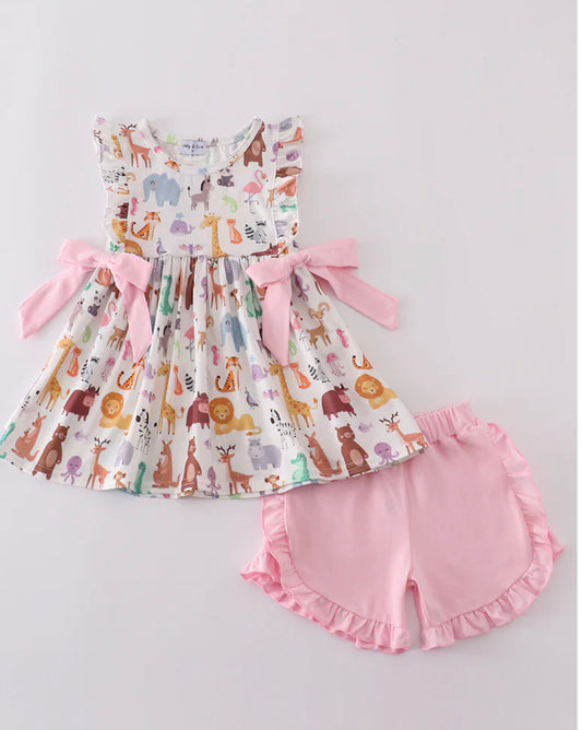 Zoo print girls set