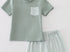 Green gingham boys set