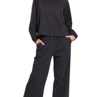 Black long sleeve pant set