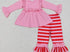 Girls pink striped set