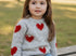 Pearl snapped heart sweater