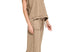 Acid wash pant set -cocoa