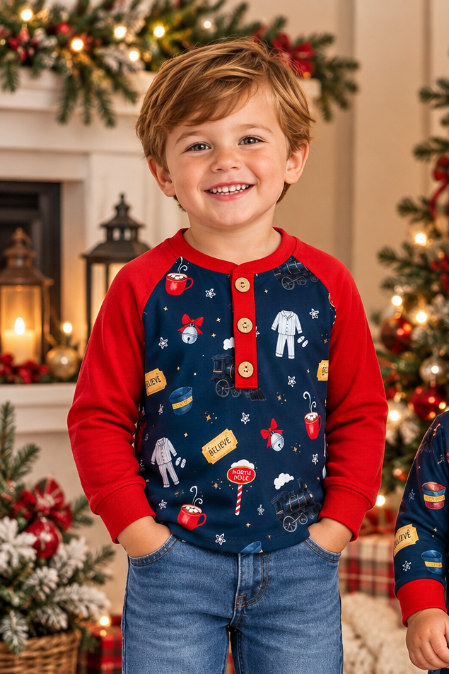 Believe Christmas boys top