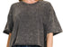 Acid crinkle wash tee - black