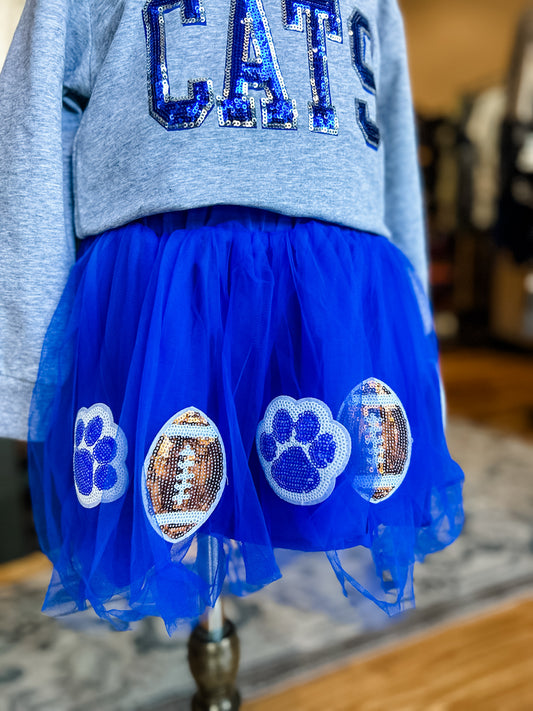 Football sequin skort