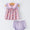 Pink floral ruffle girls bloomer