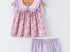 Pink floral ruffle girls bloomer