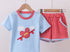 Blue plaid short set