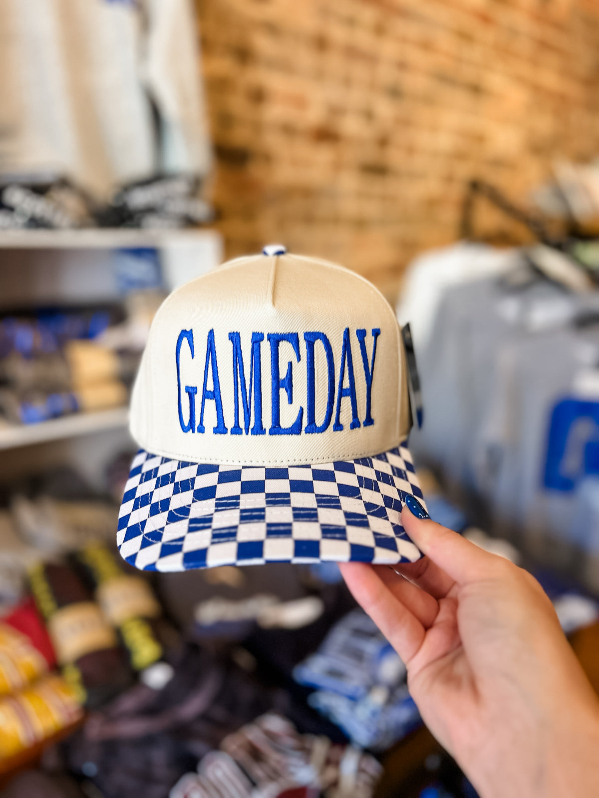 Game day checkered hat