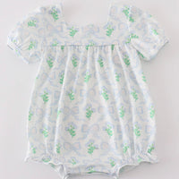 Green floral & bow bubble