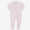 Pink peterpan collar zipper footie
